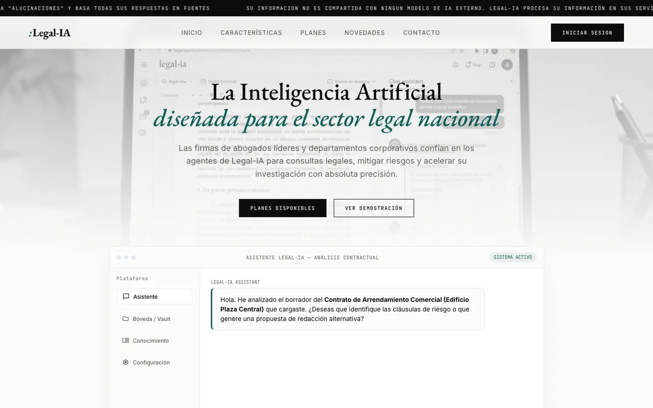 Sitio corporativo desarrollado para un despacho legal