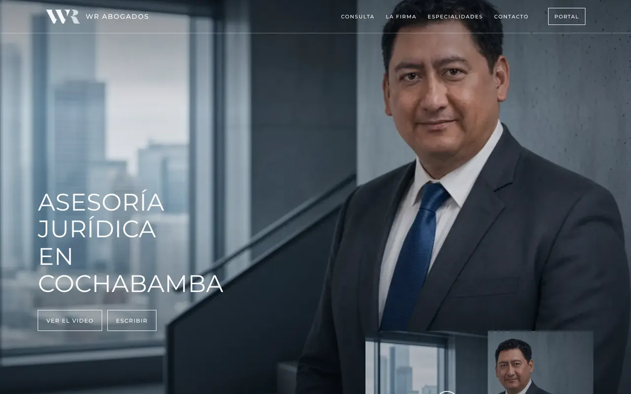 Inicio de wrabogados.com, WR Abogados